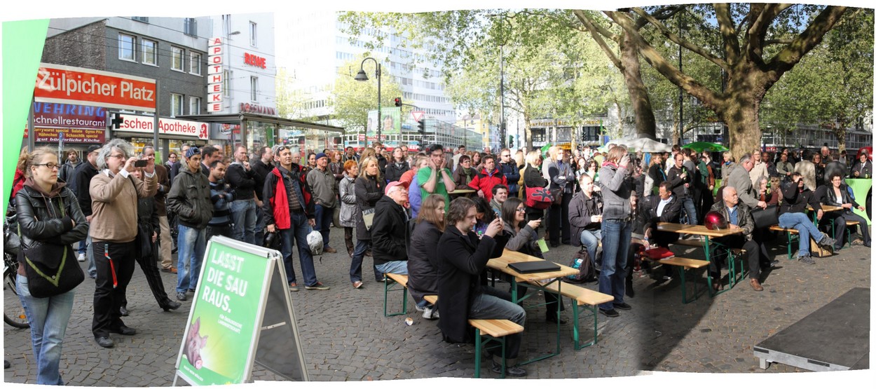 Die Grünen - Wahlkampfhöhepunkt Zülpicher Platz