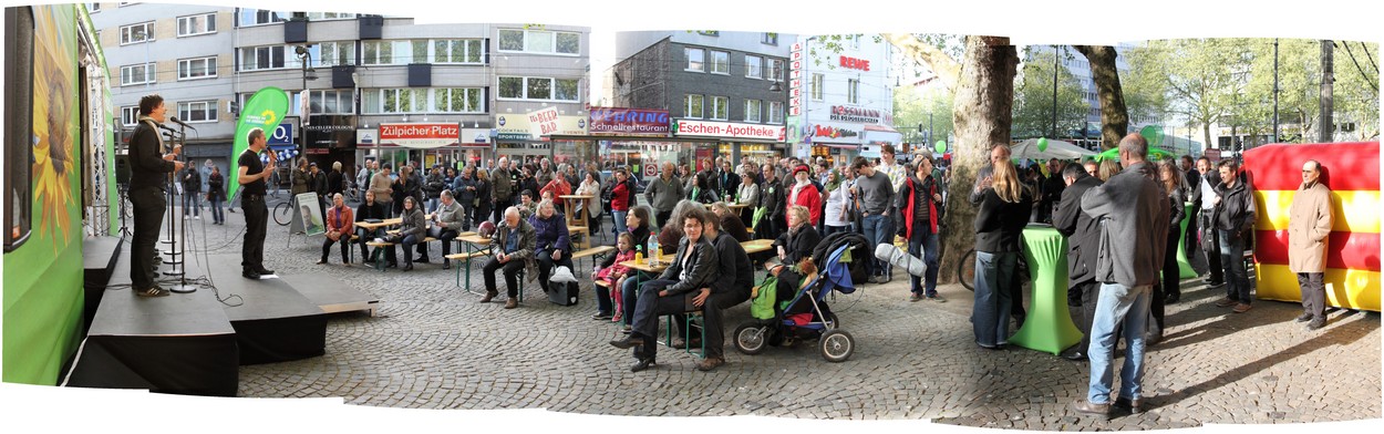 Die Grünen - Wahlkampfhöhepunkt Zülpicher Platz
